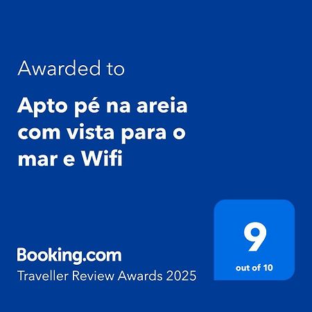 Apto pé na areia com vista para o mar e Wifi Praia Grande  Exterior foto