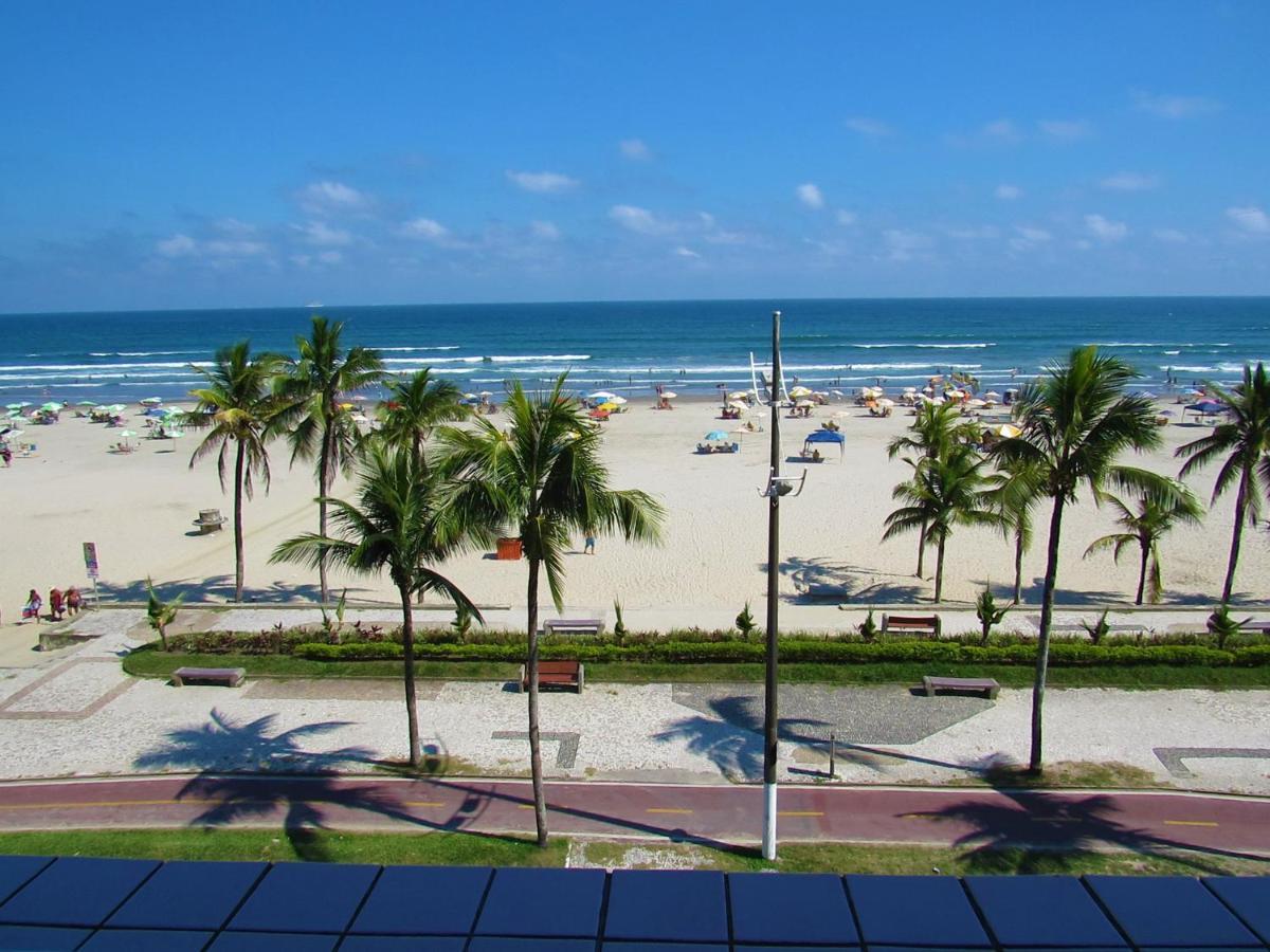 Apto pé na areia com vista para o mar e Wifi Praia Grande  Exterior foto