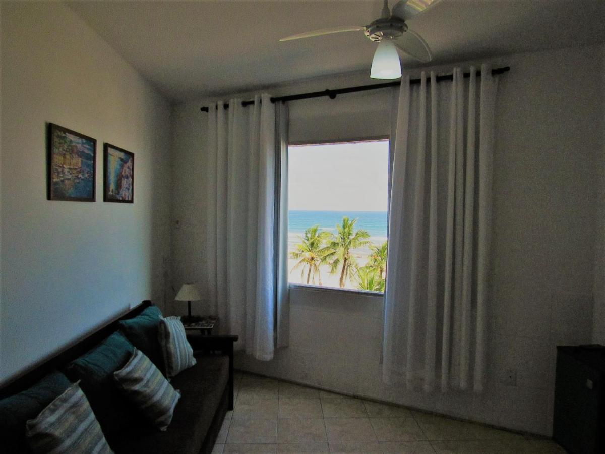 Apto pé na areia com vista para o mar e Wifi Praia Grande  Exterior foto