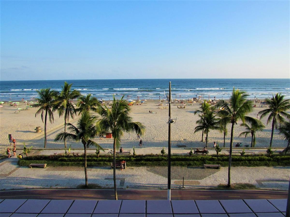 Apto pé na areia com vista para o mar e Wifi Praia Grande  Exterior foto